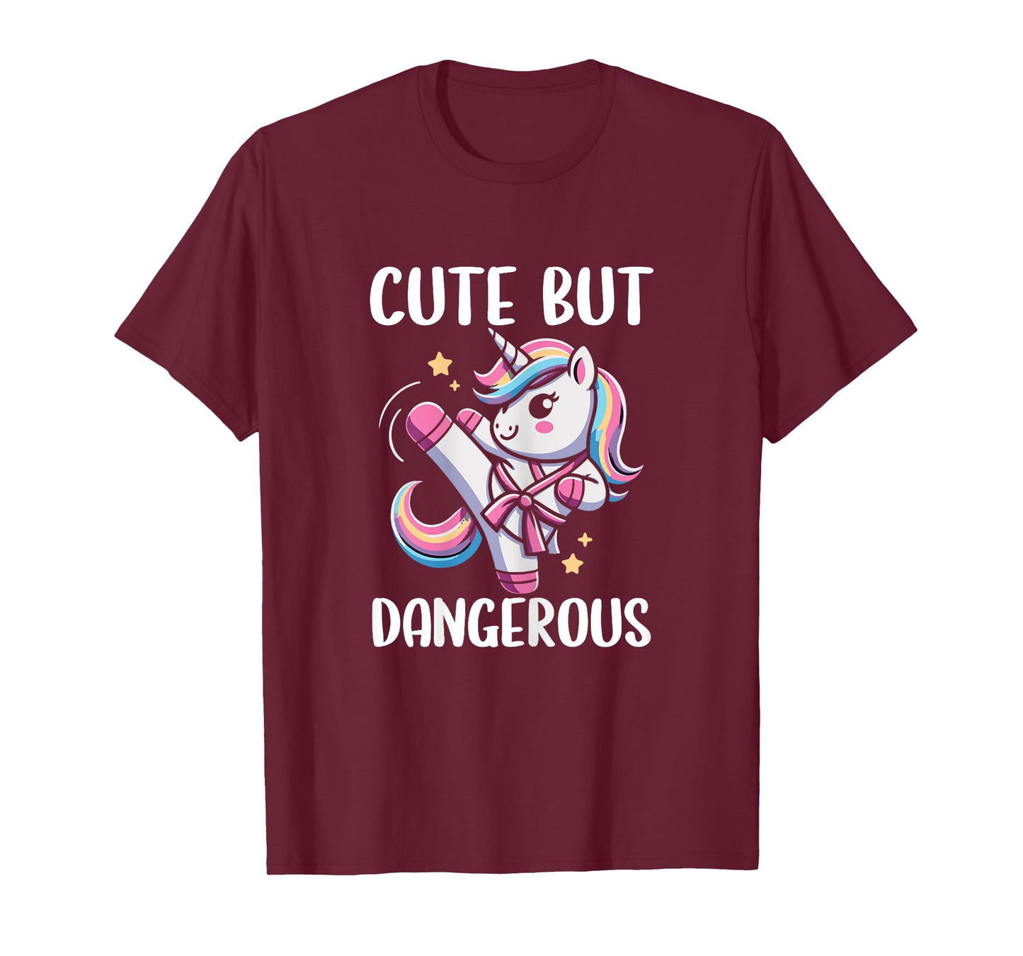 Cute But Dangerous Unicorn Karate Girl Taekwondo T-Shirt