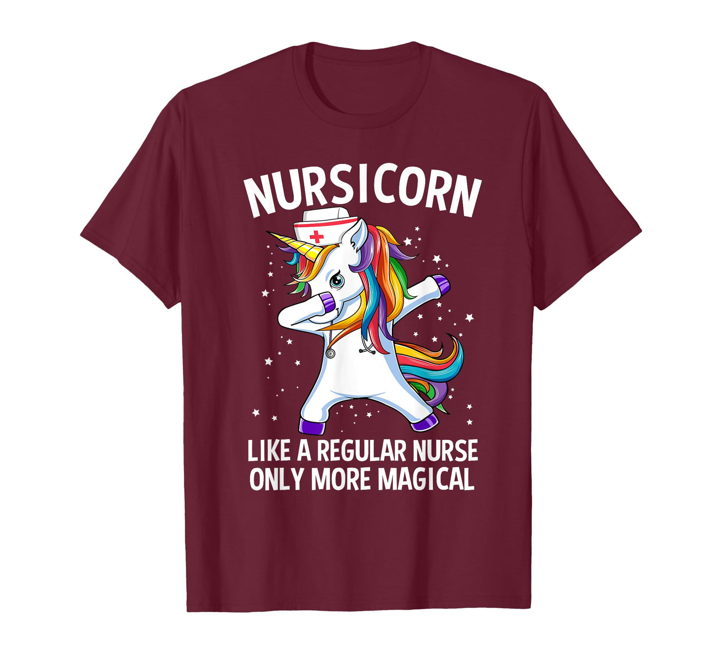 Dabbing Unicorn Nursicorn Funny Nurse T-Shirt