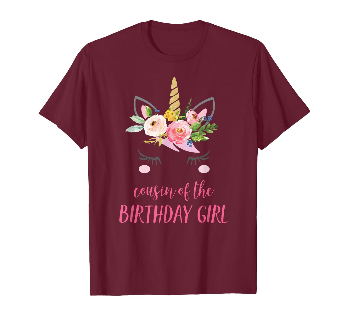 Cousin of the Birthday Girl Matching Shirt, Unicorn Cousin T-Shirt