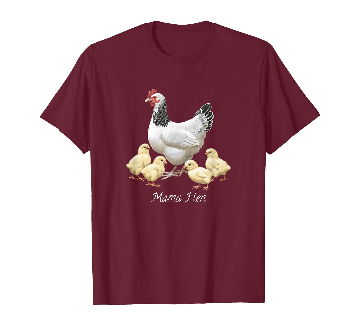 Mama Hen Sussex Chicken and 4 Baby Chicks T-Shirt