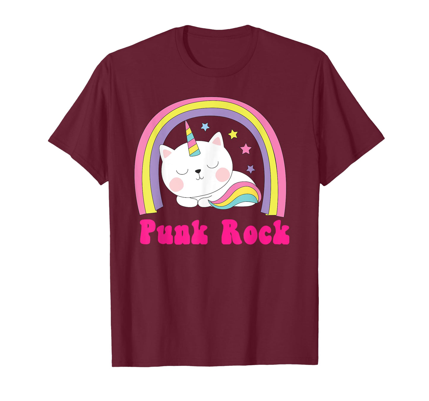 Punk Rock Shirt | Sarcastic Rainbow Funny Unicorn Punk Music T-Shirt