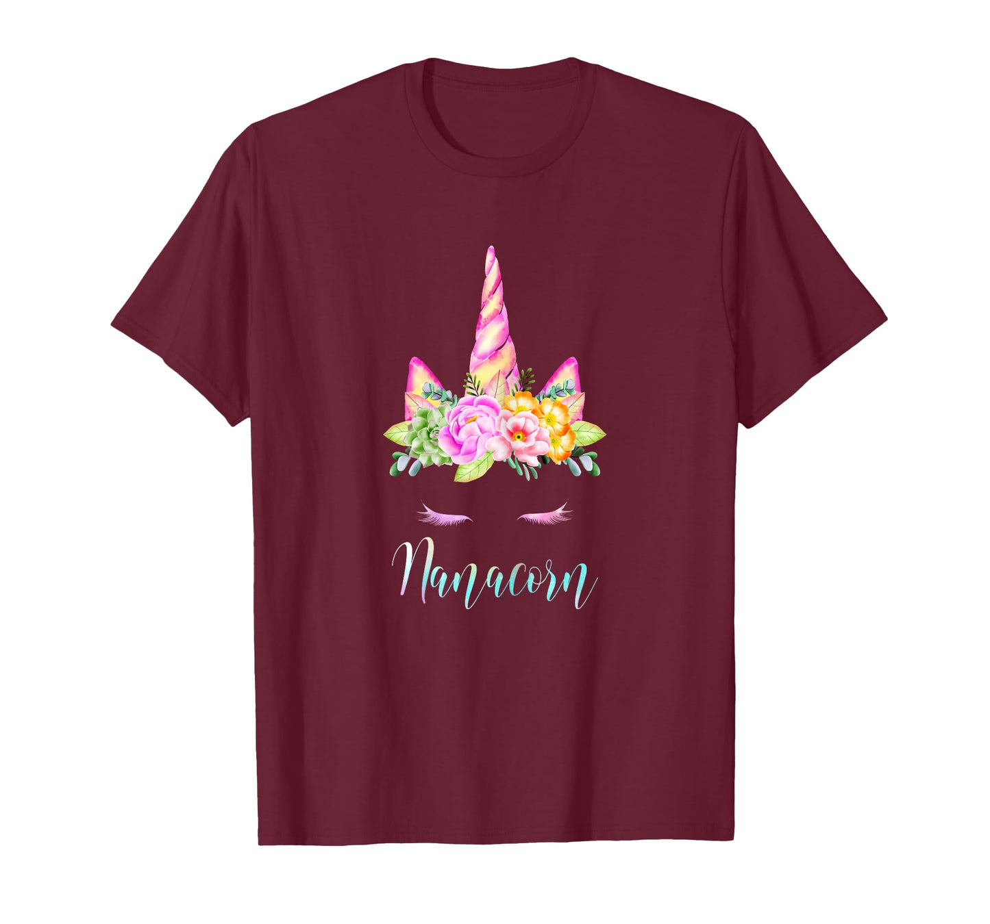 Funny Nanacorn Unicorn Costume Women Mom Mother's Day T-Shirt