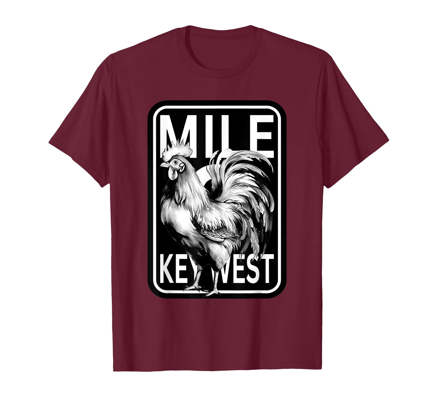 Key West Florida rooster chicken mile 0 marker family 2025 T-Shirt
