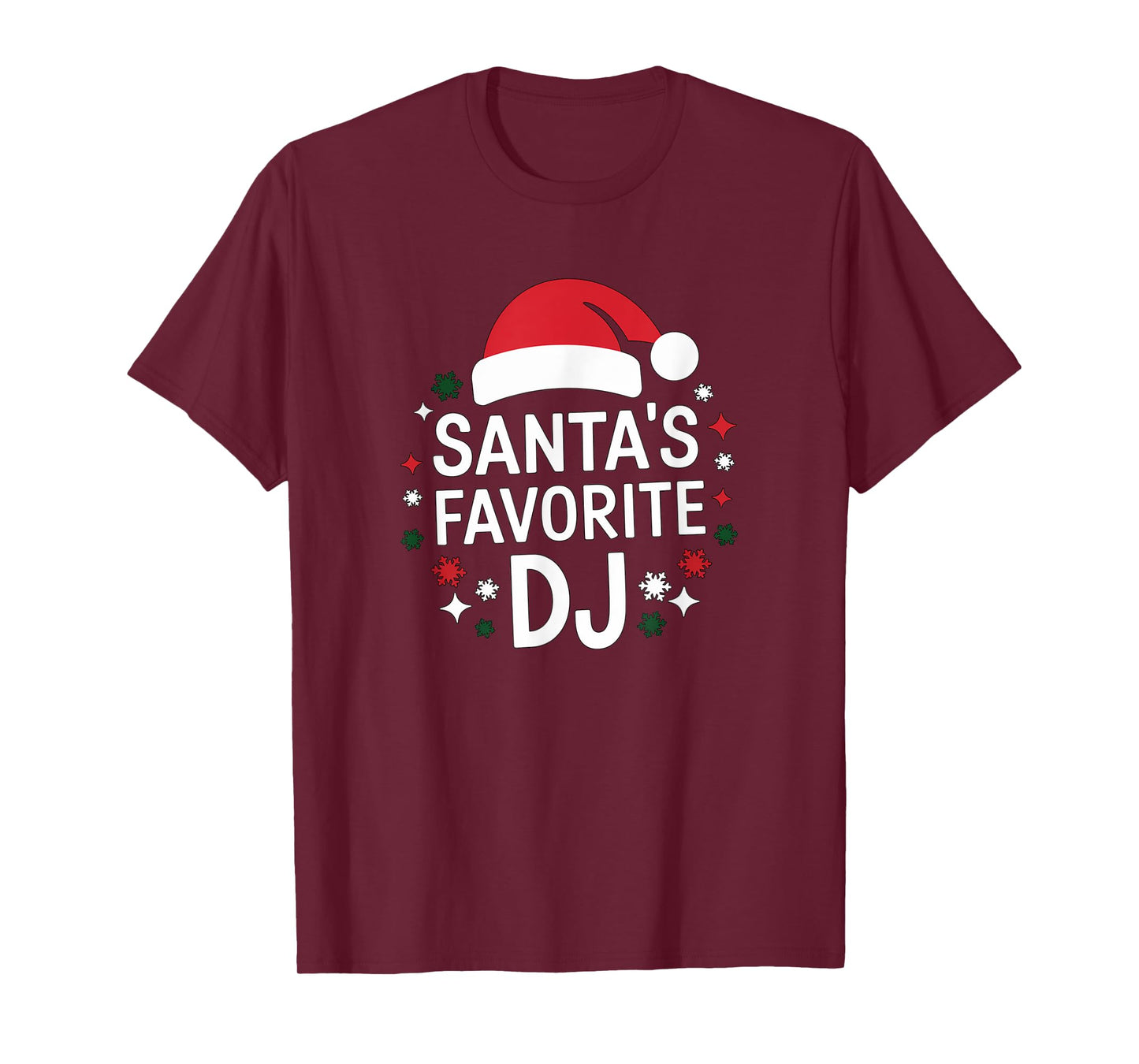 Christmas Santa's Favorite DJ Funny Xmas Deejay Disc Jockey T-Shirt
