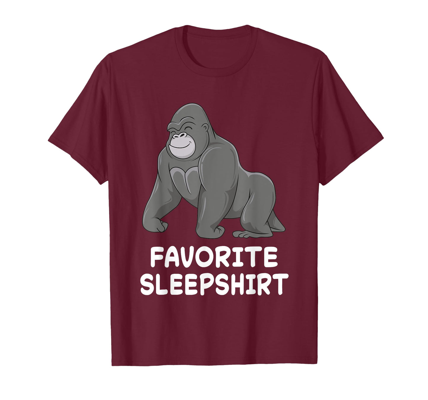 Gorilla Monkey Gorillas Nap Sleeping Sleep Pajama Nightgown T-Shirt