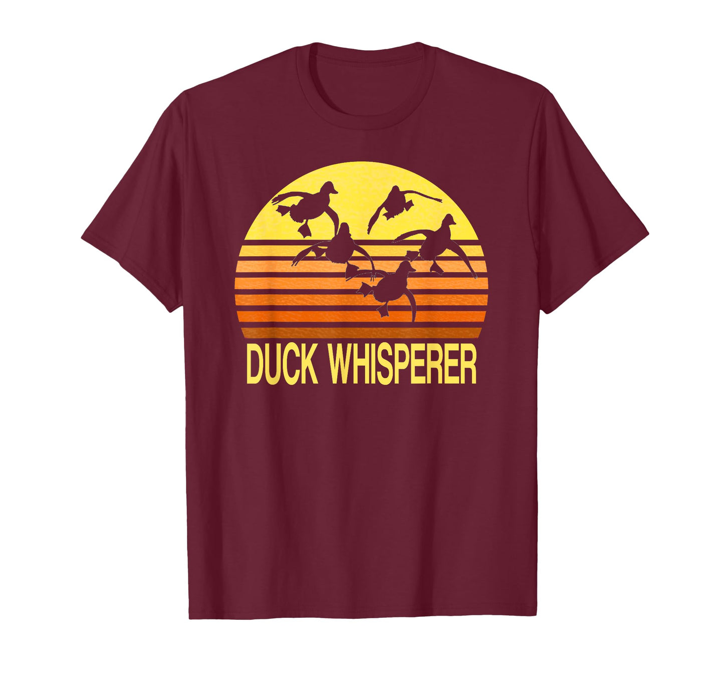 Duck Whisperer Fall Hunter Retro Sun Ducks Autumn Sky Gift 2 T-Shirt