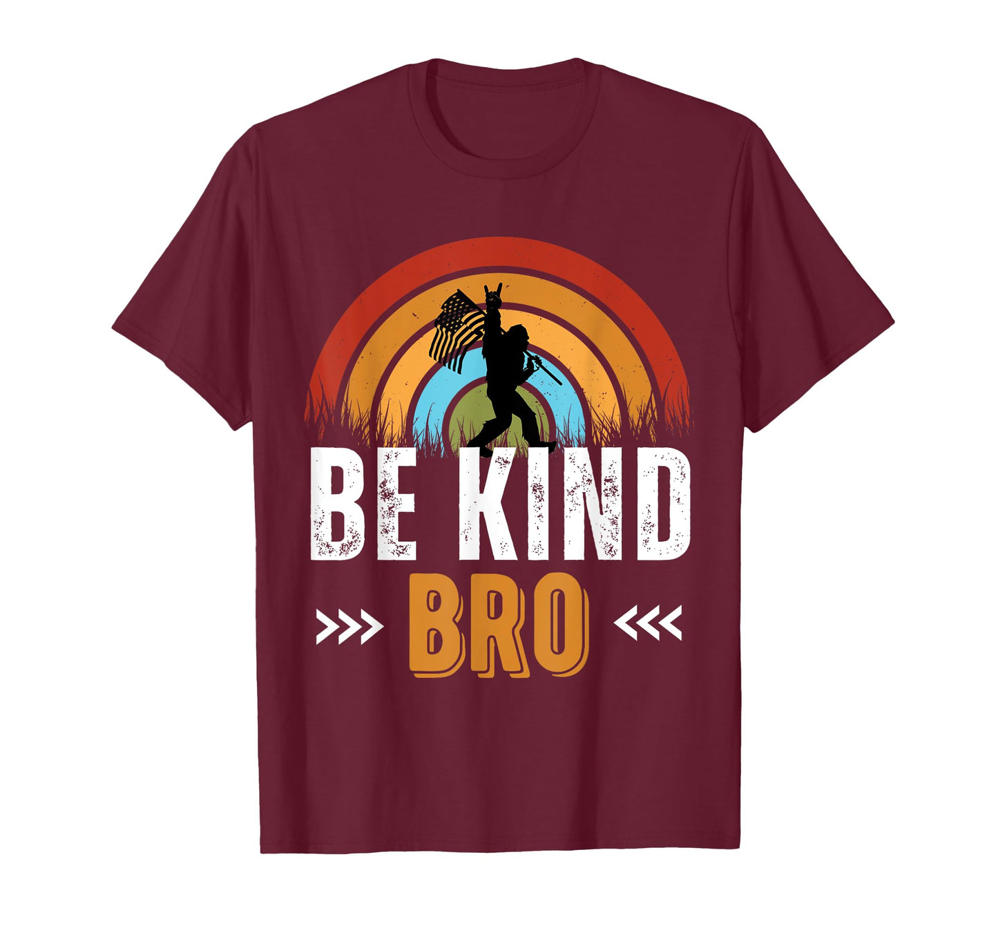 BE KIND BRO FUNNY KINDNESS ORANGE UNITY DAY BIGFOOT T-Shirt