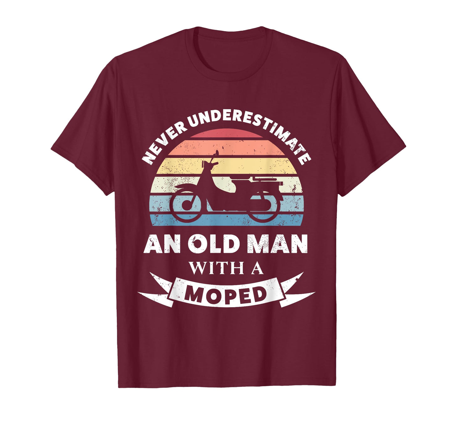 Old Man with a Moped Funny Gift Dad T-Shirt