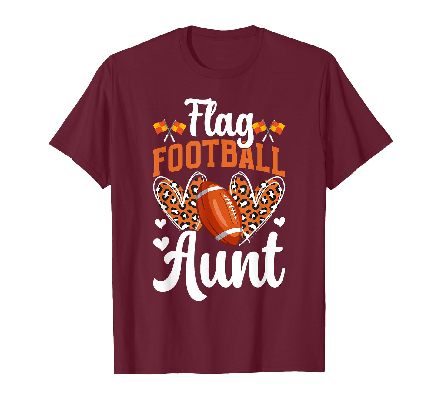 Flag Football Aunt Of A Flag Football Player Auntie T-Shirt