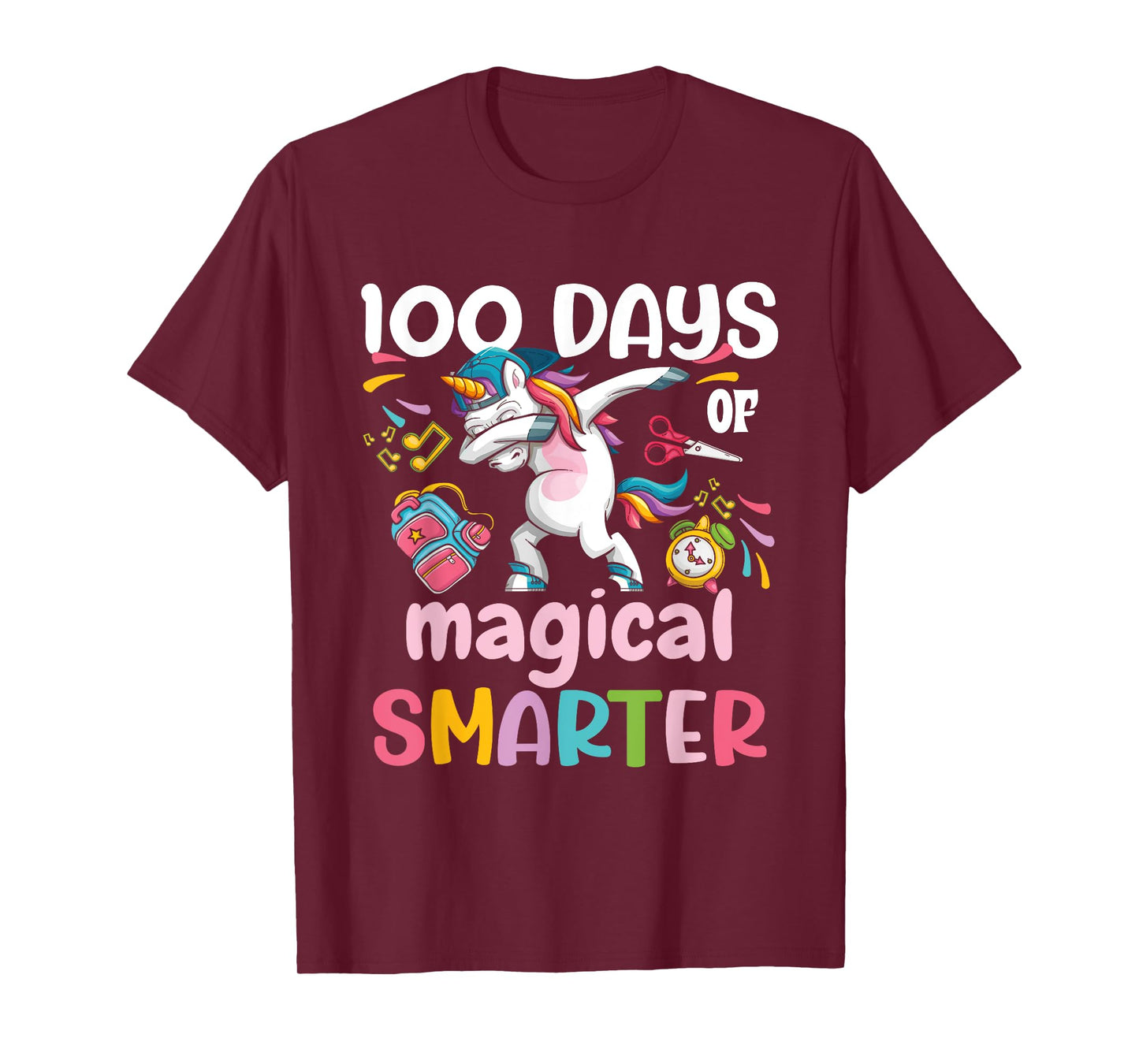 100th Day of School Unicorn 100 Days Smarter Kindergarten T-Shirt