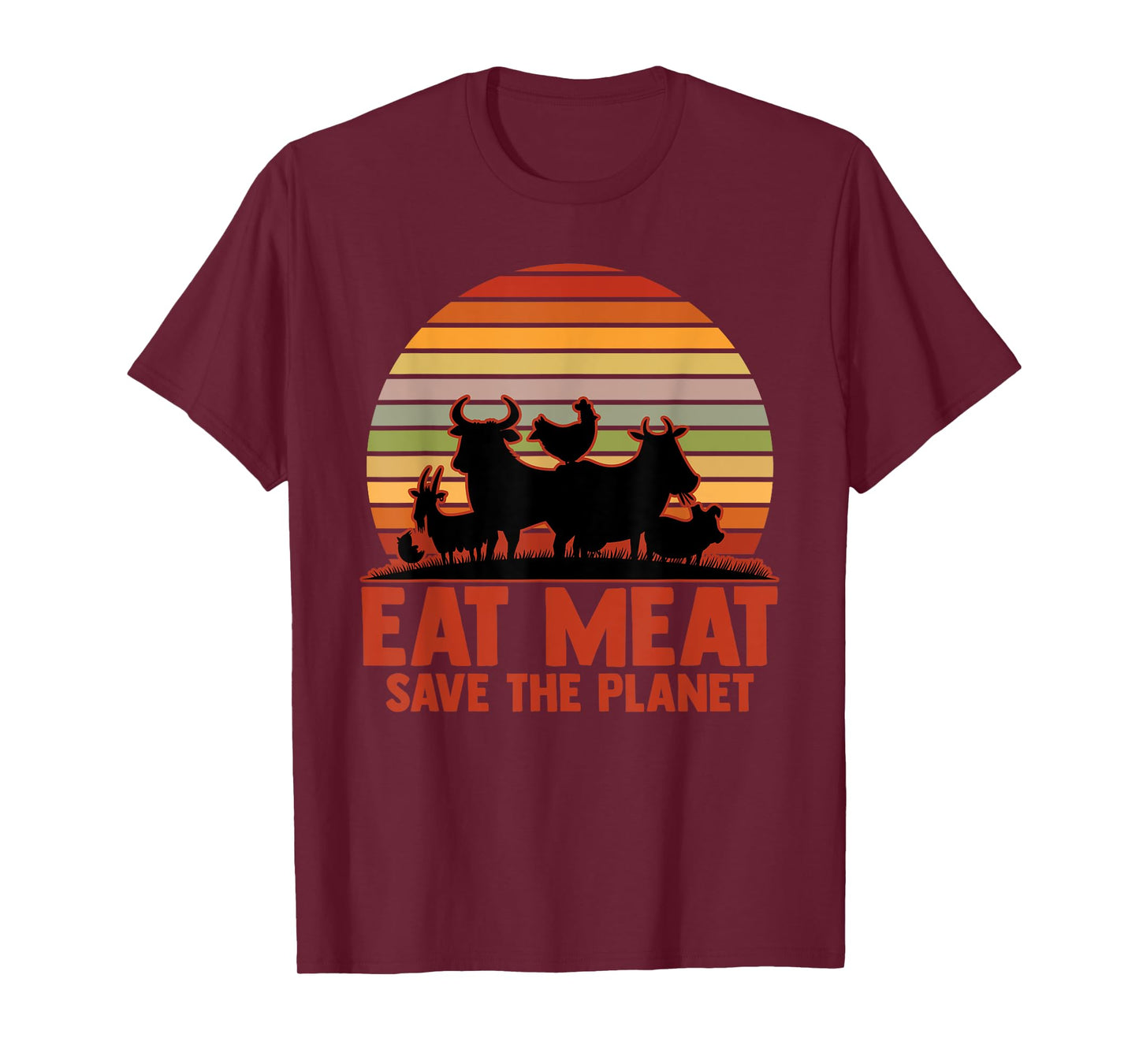 Eat Meat Save The Planet Meat Eater Grill Master Food T-Shirt
