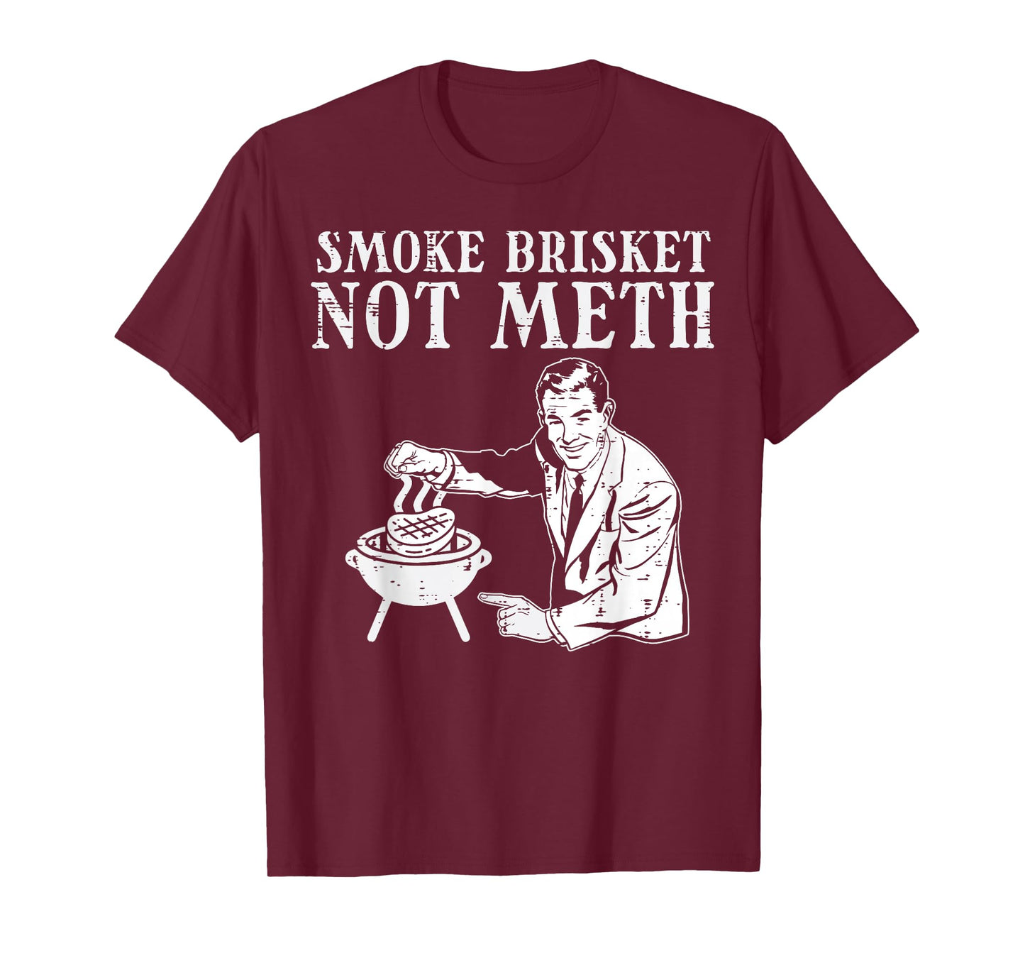 Grill Brisket Fun Bbq Barbecue Meat Grilling Master Dad Men T-Shirt
