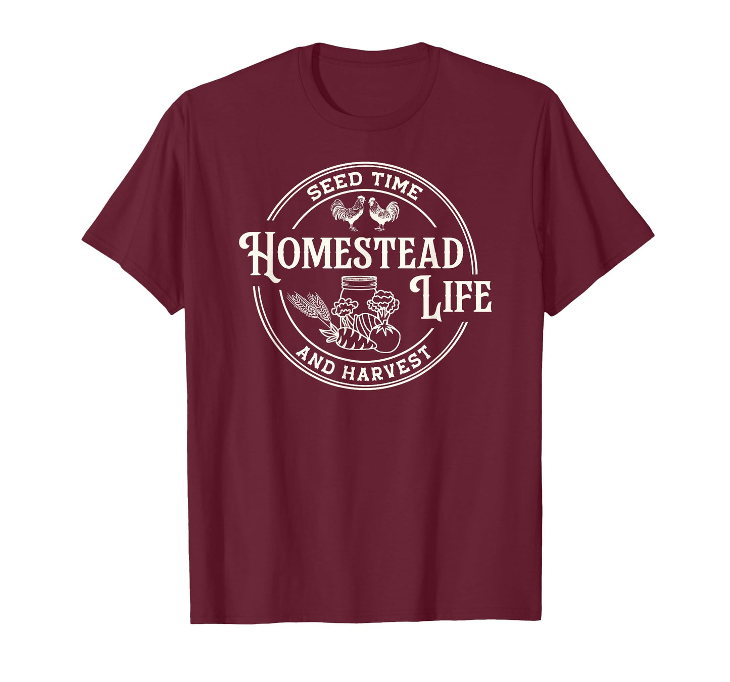 Countryside Roots Homestead Life Seed Time And Harvest T-Shirt, Small, Black
