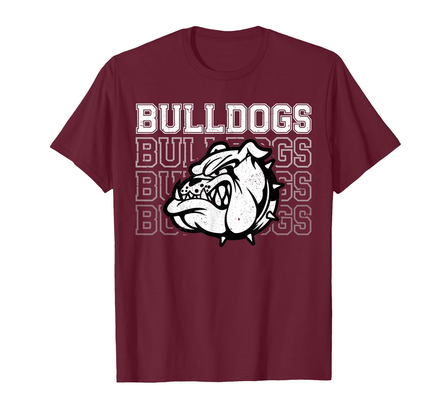 Bulldogs Mascot Team Spirit Vintage Sports Fan T-Shirt
