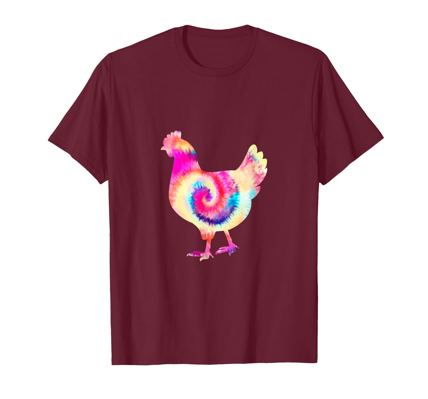 Retro Tie Dye Chicken Hen Peace Love Groovy Boho Reggae T-Shirt
