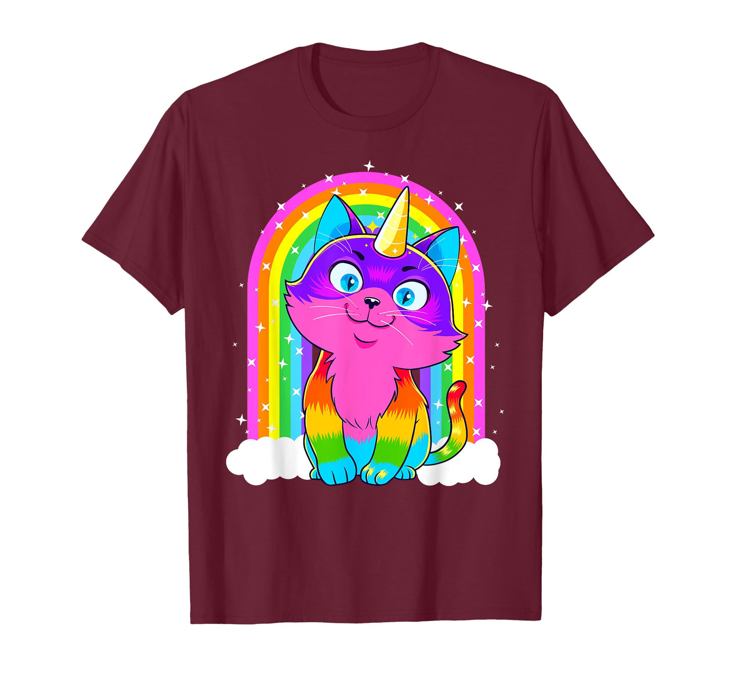Caticorn Unicorn Cat Rainbow Kittycorn Kitty Gift Girl Women T-Shirt