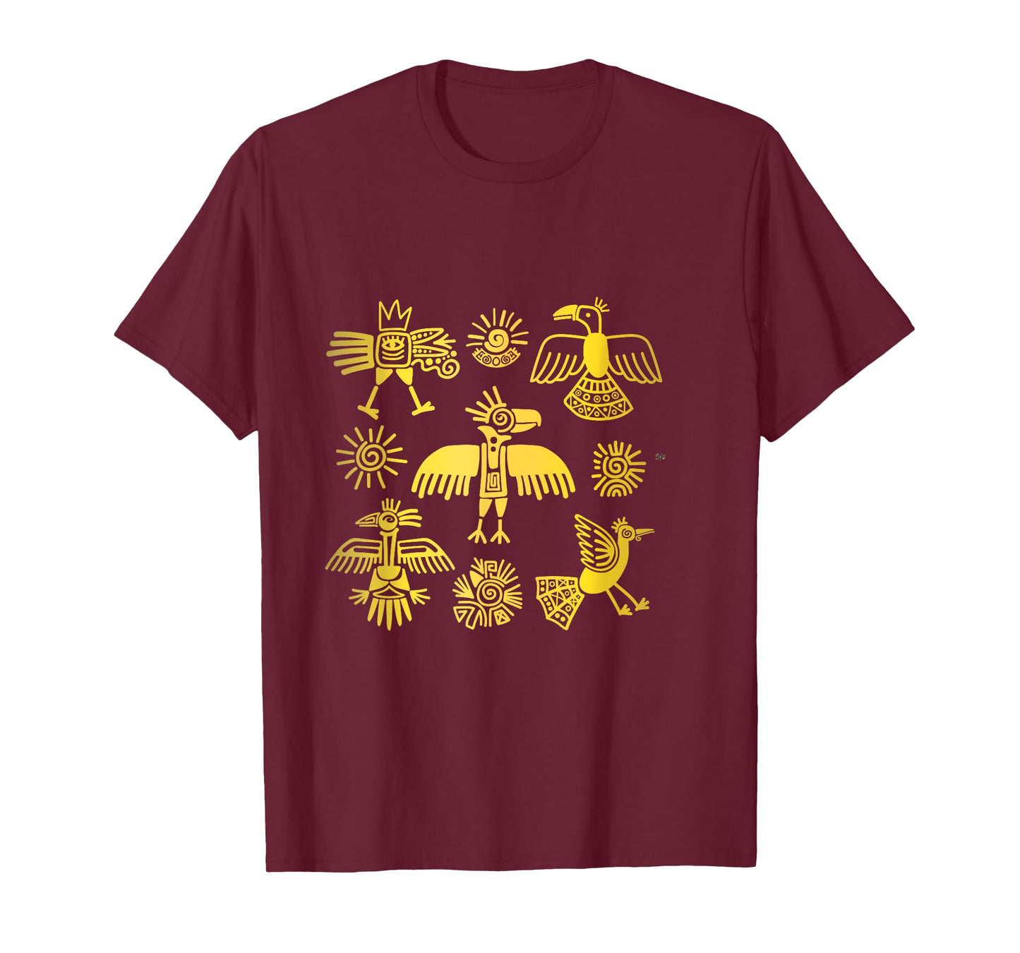 Ancient Ethnic Aztec Birds Symbol People Civilization Gift T-Shirt