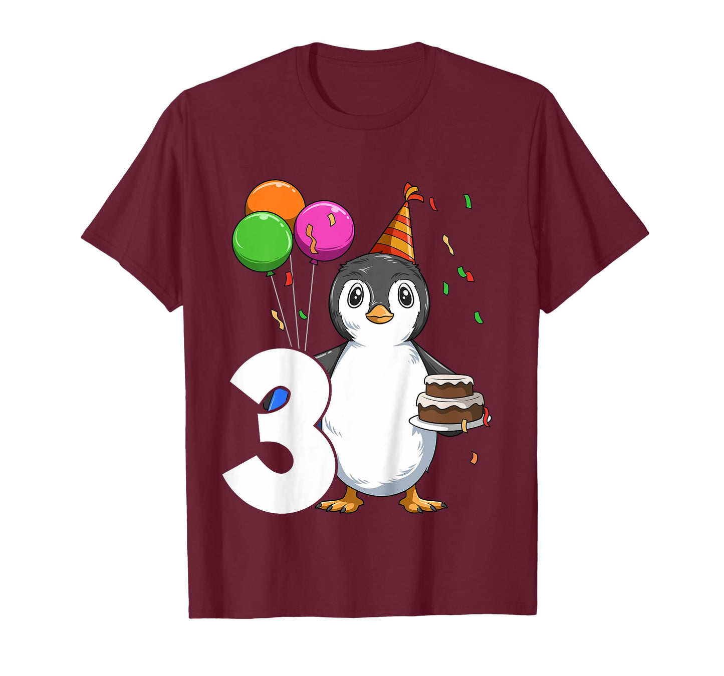 Penguin Birthday 3 Penguin 3rd Birthday Outfit Penguin Party T-Shirt