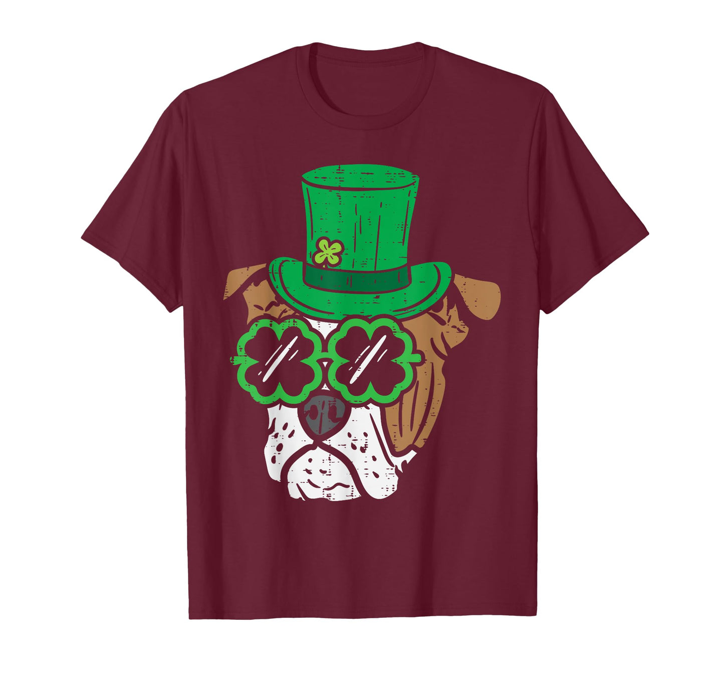 Leprechaun English Bulldog Shamrock St Patricks Day Dog Gift T-Shirt