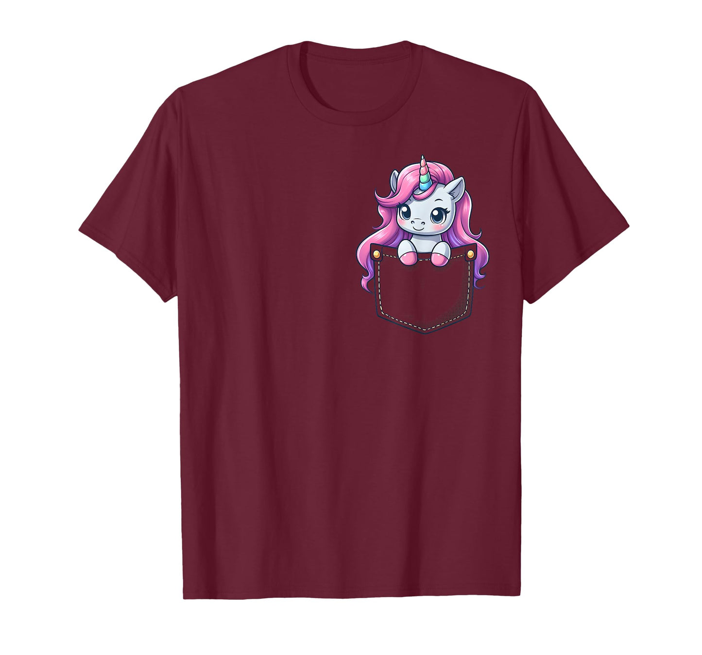 Majestic Unicorn in Pocket for Kids, Boys, Girls, Women T-Shirt