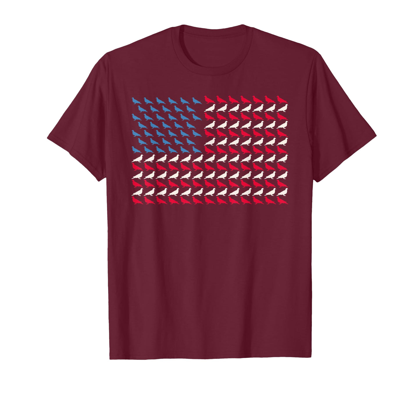 Pigeon American Flag Bandtail US 4th Of July Bird USA Gift T-Shirt