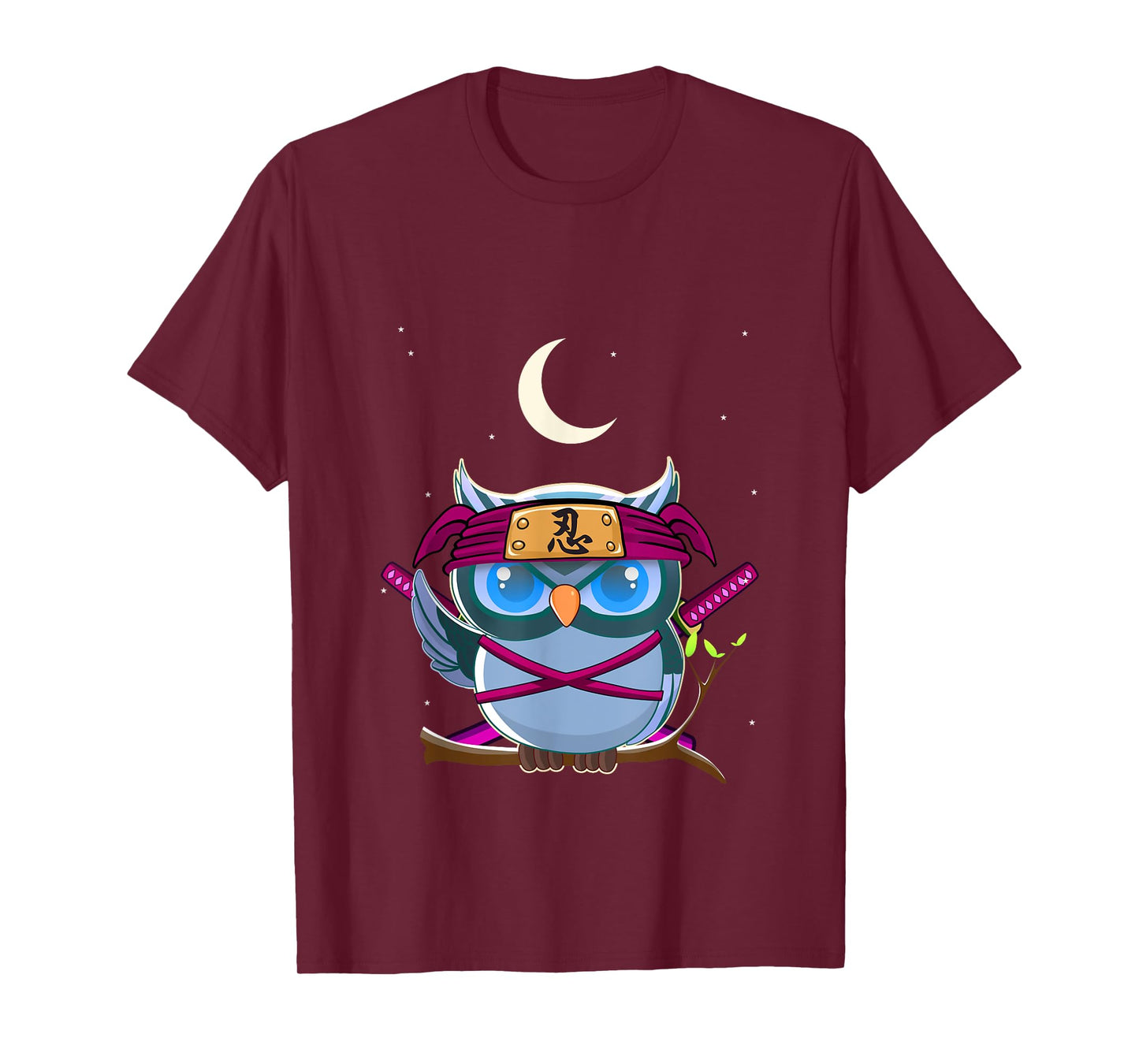 Ninja Owl Cute Japanese Anime Easy Halloween Costume T-Shirt