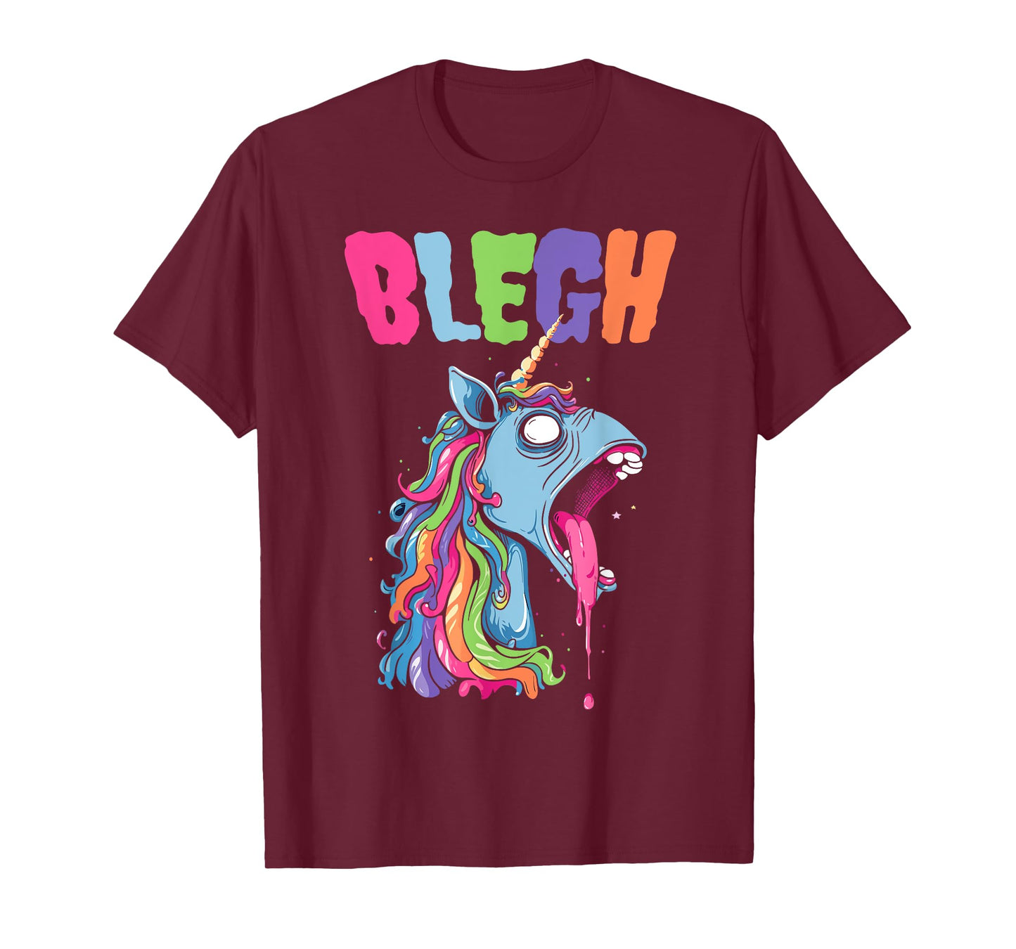 Live Laugh Blegh Bleghssed Heavy Metal Metalcore Unicorn T-Shirt