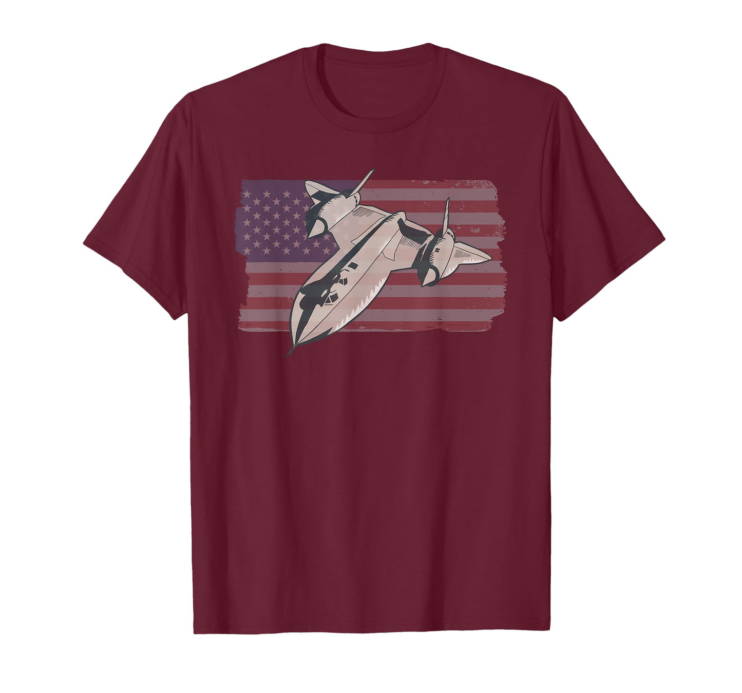 Military Aircraft SR-71 Blackbird USAF Pilot US Flag T-Shirt