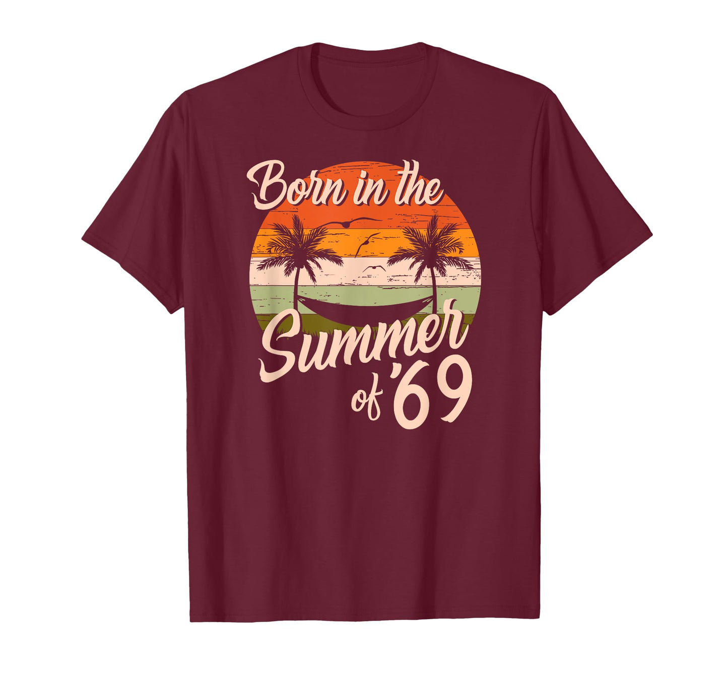 Vintage Born In The Summer Of 1969 Retro Birthday T-Shirt for Men Women