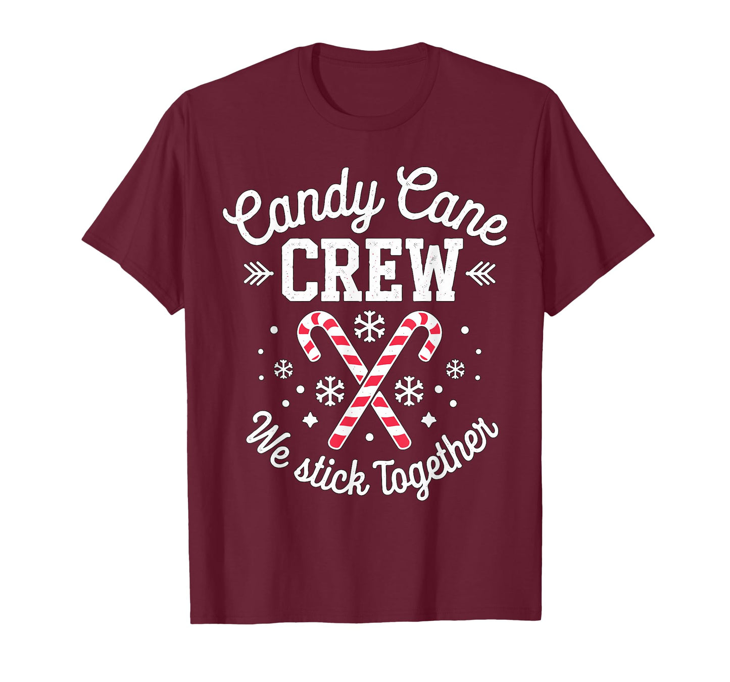 Candy Cane Crew We Stick Together Christmas Costume Xmas T-Shirt