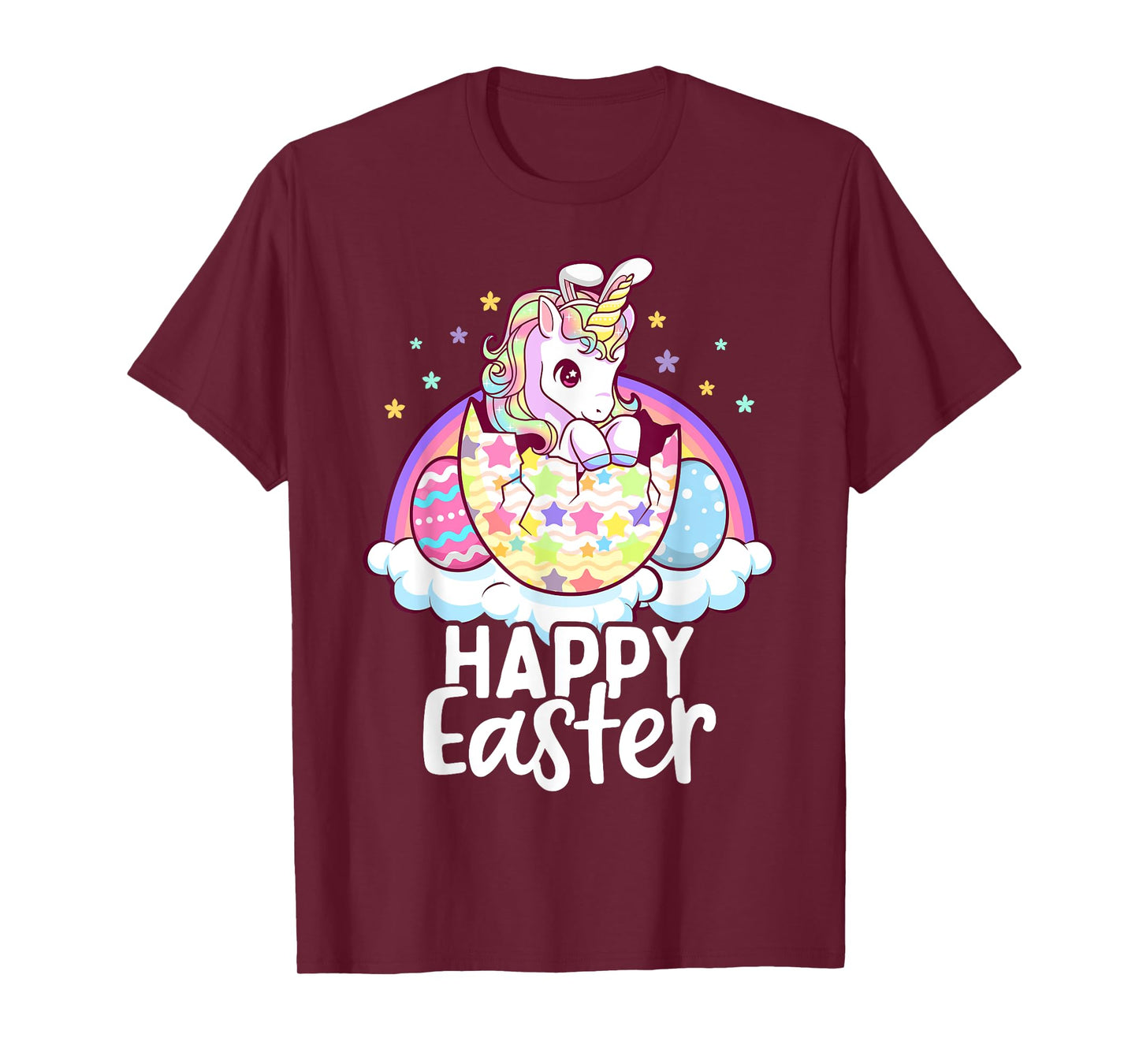 Happy Easter Unicorn Bunny Girls Kids Easter Eggs T-Shirt