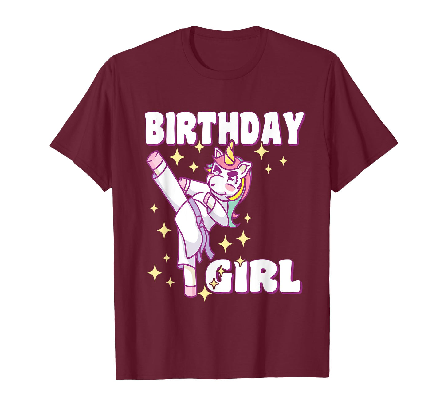 Birthday Karate Unicorn Girl T-Shirt