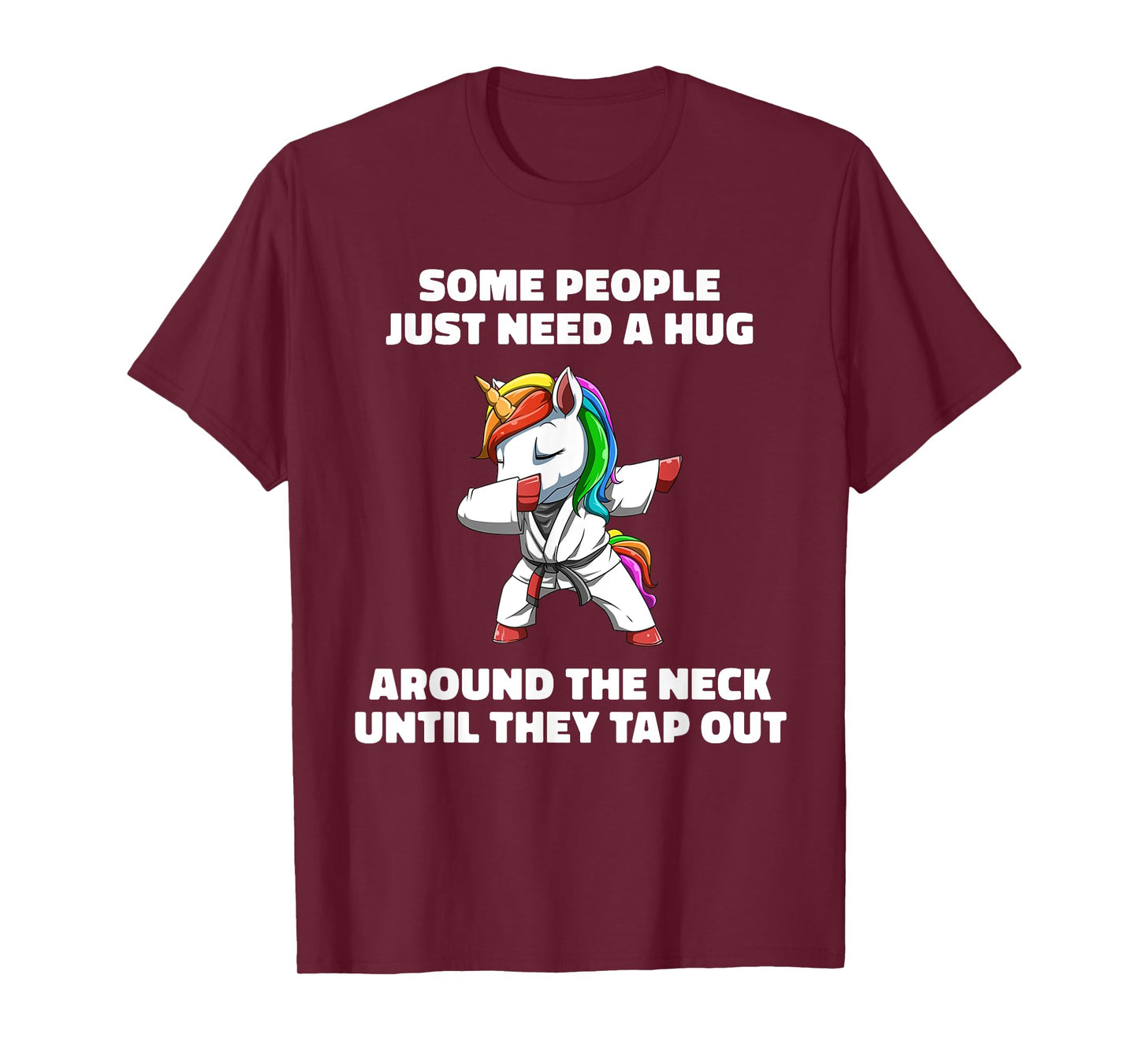 Funny Jiu Jitsu Choke Hug - Unicorn BJJ Grappling T-Shirt