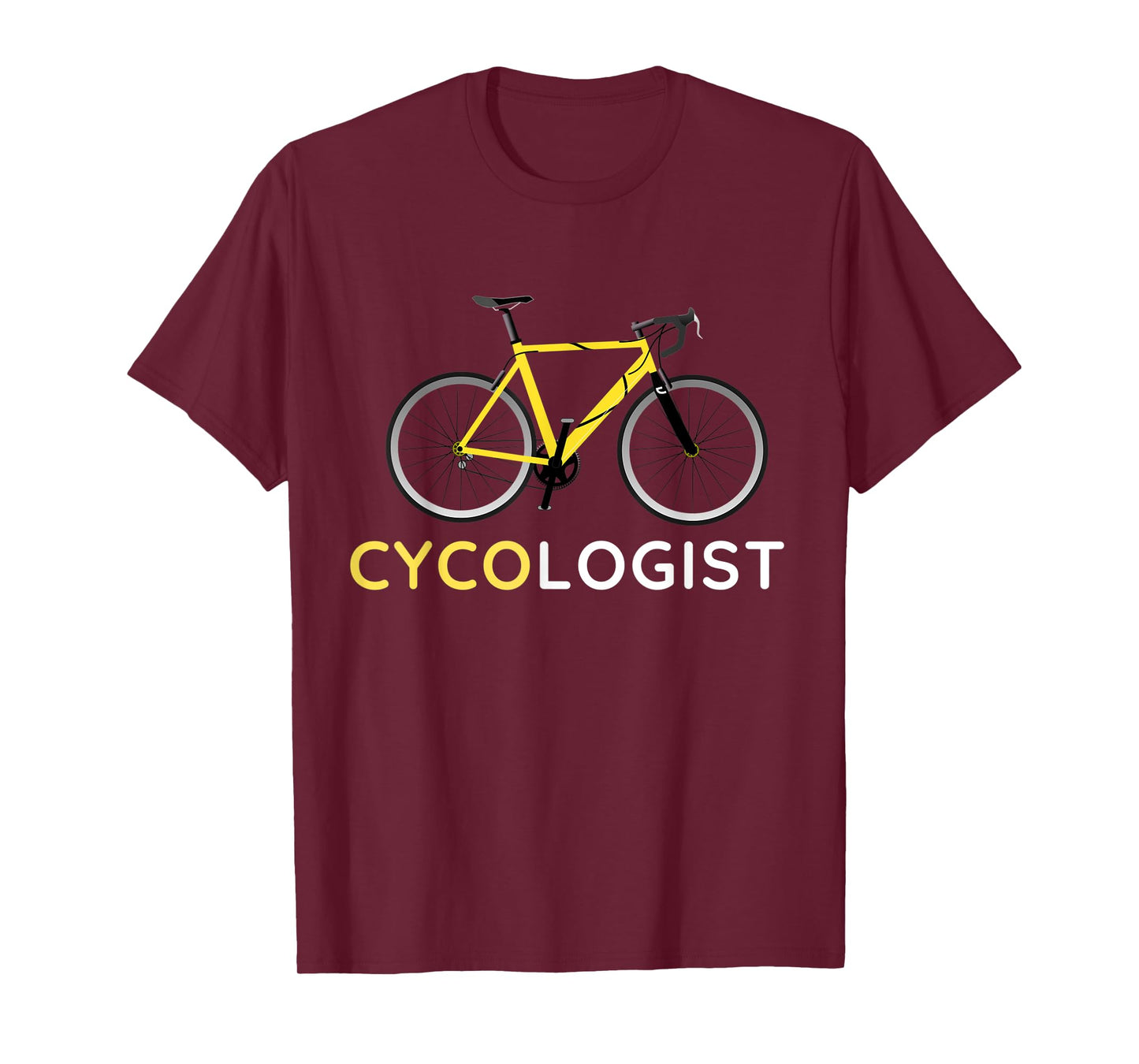 Cycologist Shirt Cycling Bicycle Cyclist Road Bike Yellow T-Shirt