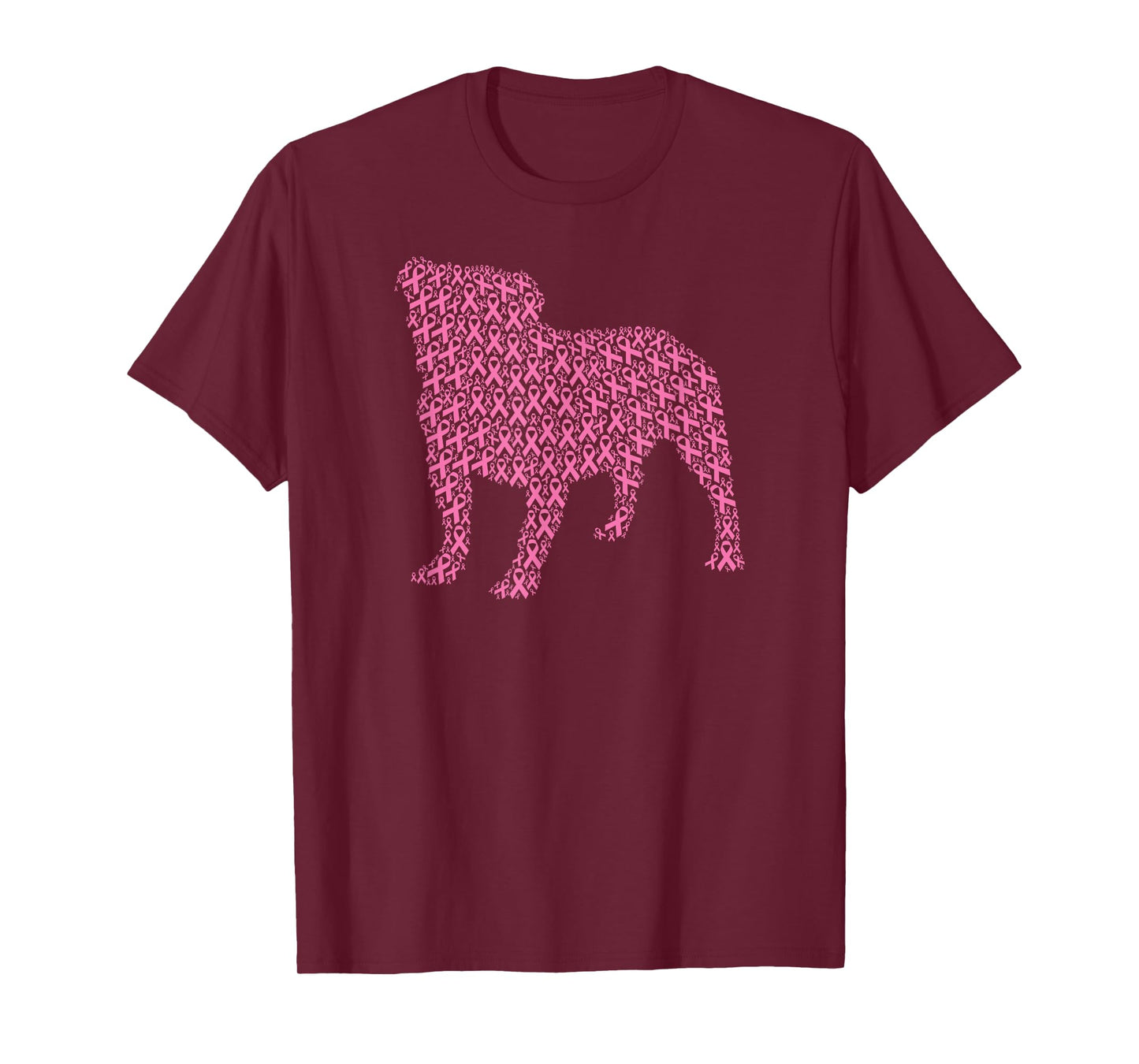 Breast Cancer Awareness Pink Ribbon & Survivor - Bulldog T-Shirt