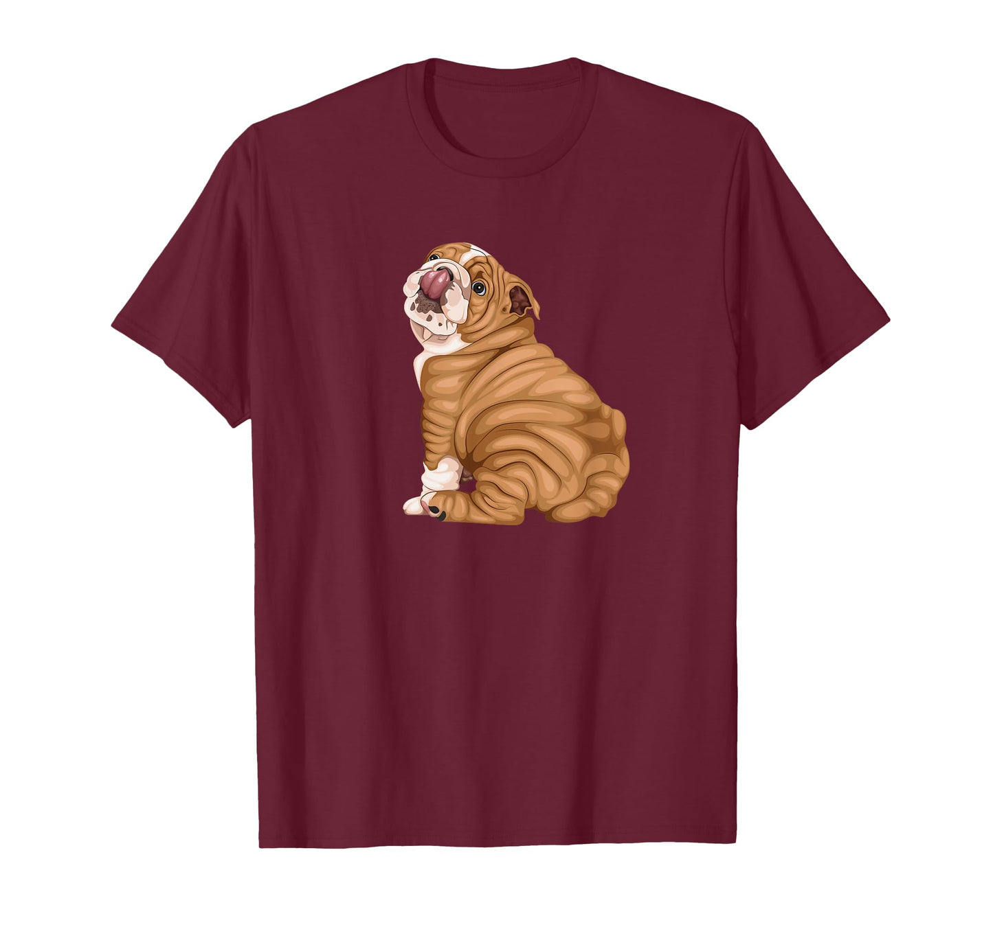Funny Puppy Art Illustration English Bulldog Owner T-Shirt for Men Women Kids