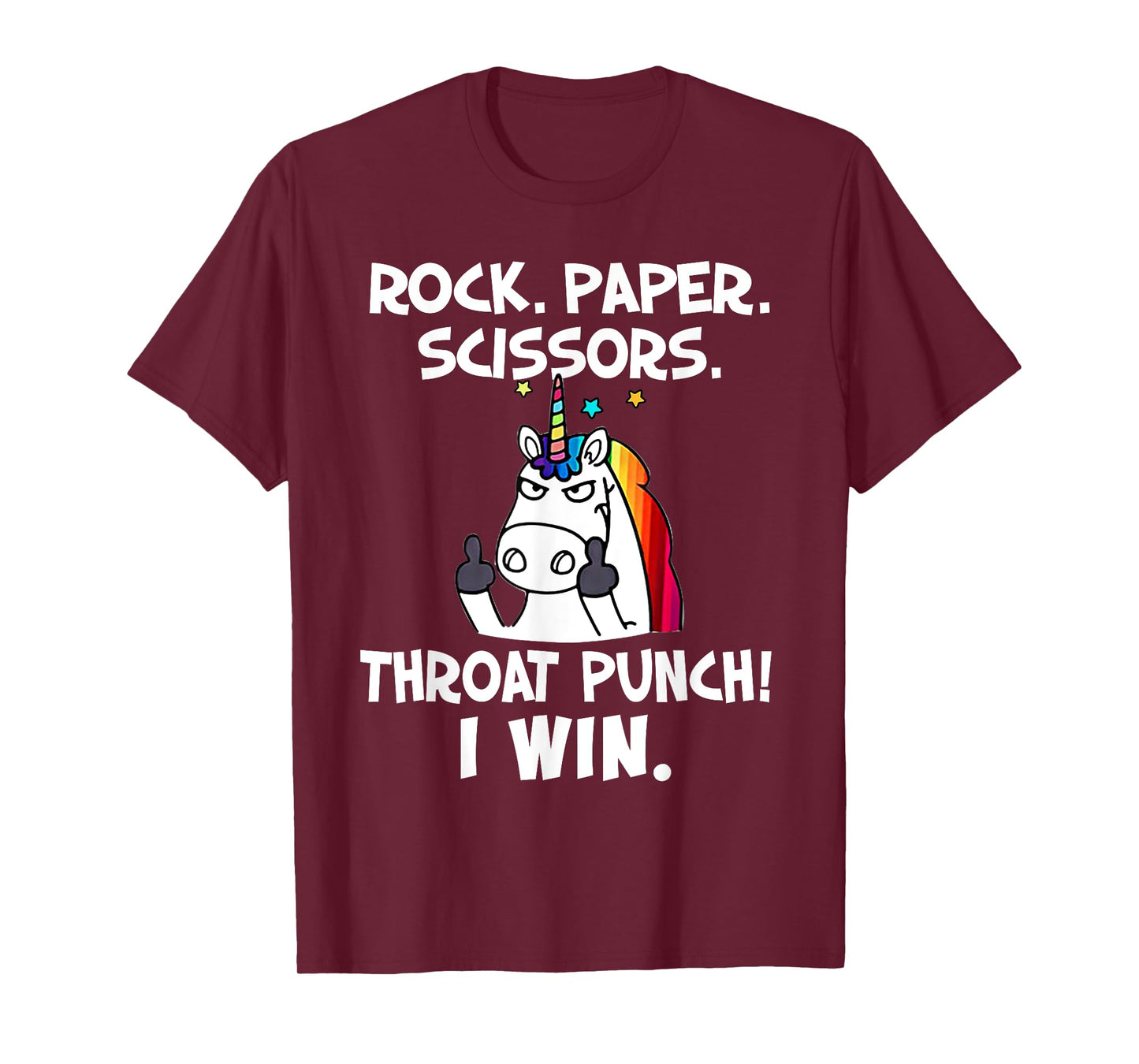 Rock Paper Scissors With The Coolest Unicorn Ever T-Shirt