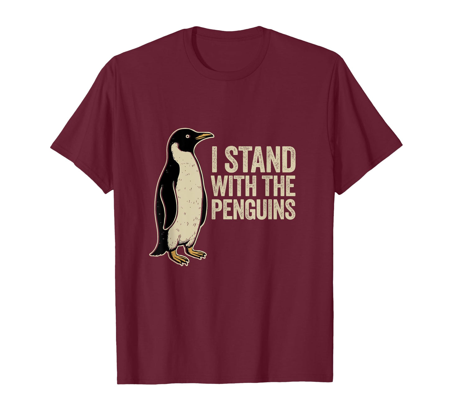 I Stand With The Penguins Vintage Protest Statement T-Shirt