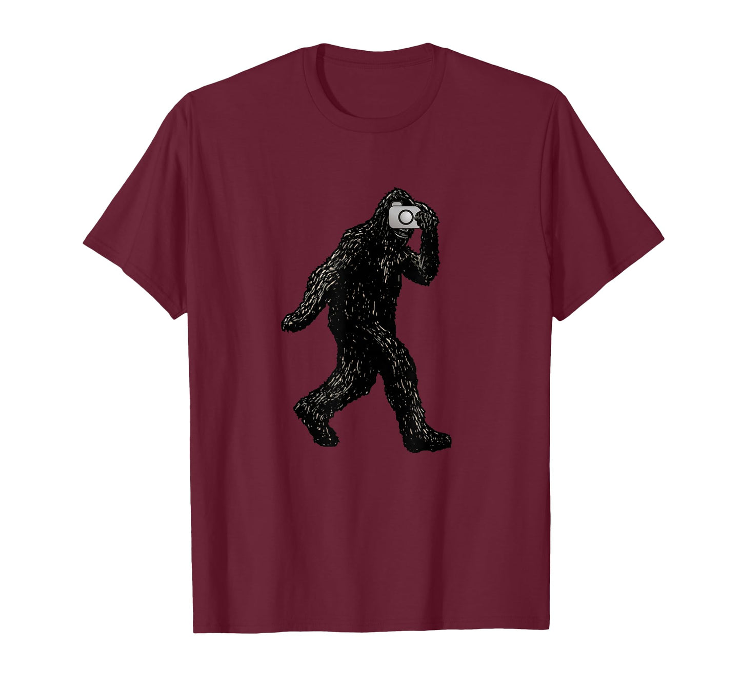 Bigfoot With Camera - Funny Photography Selfie T-Shirt