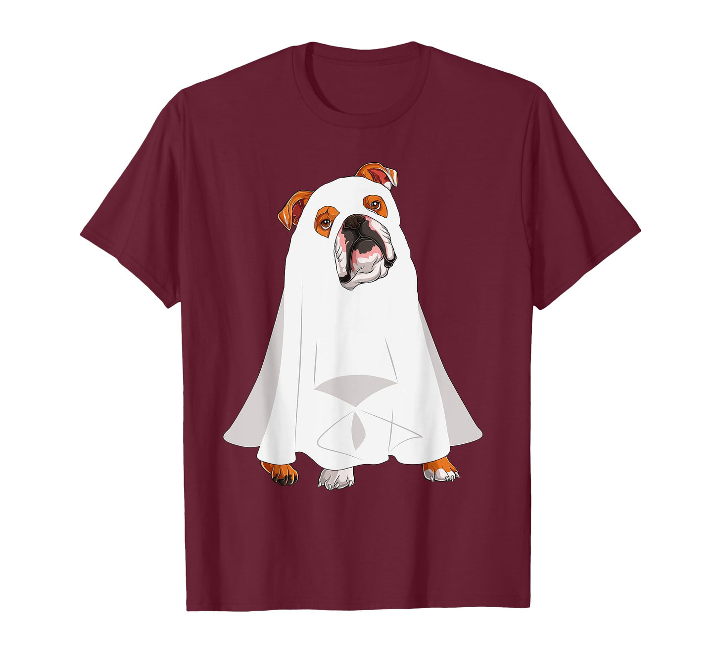 English Bulldog Ghost Pumpkin Halloween Fall Dog Lover Women T-Shirt