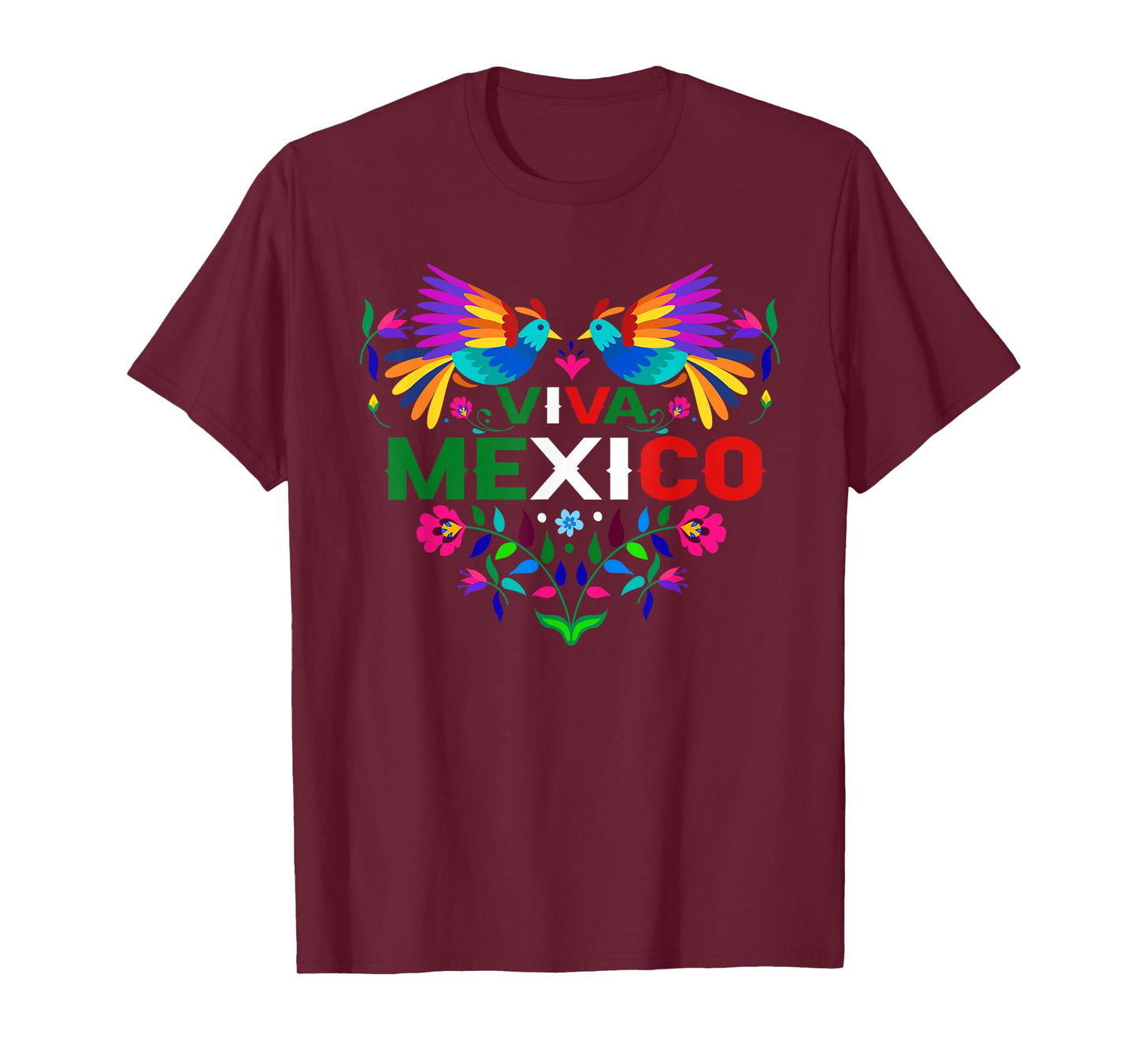 Viva Mexico Otomi Bird Proud Mexican Independence Day T-Shirt