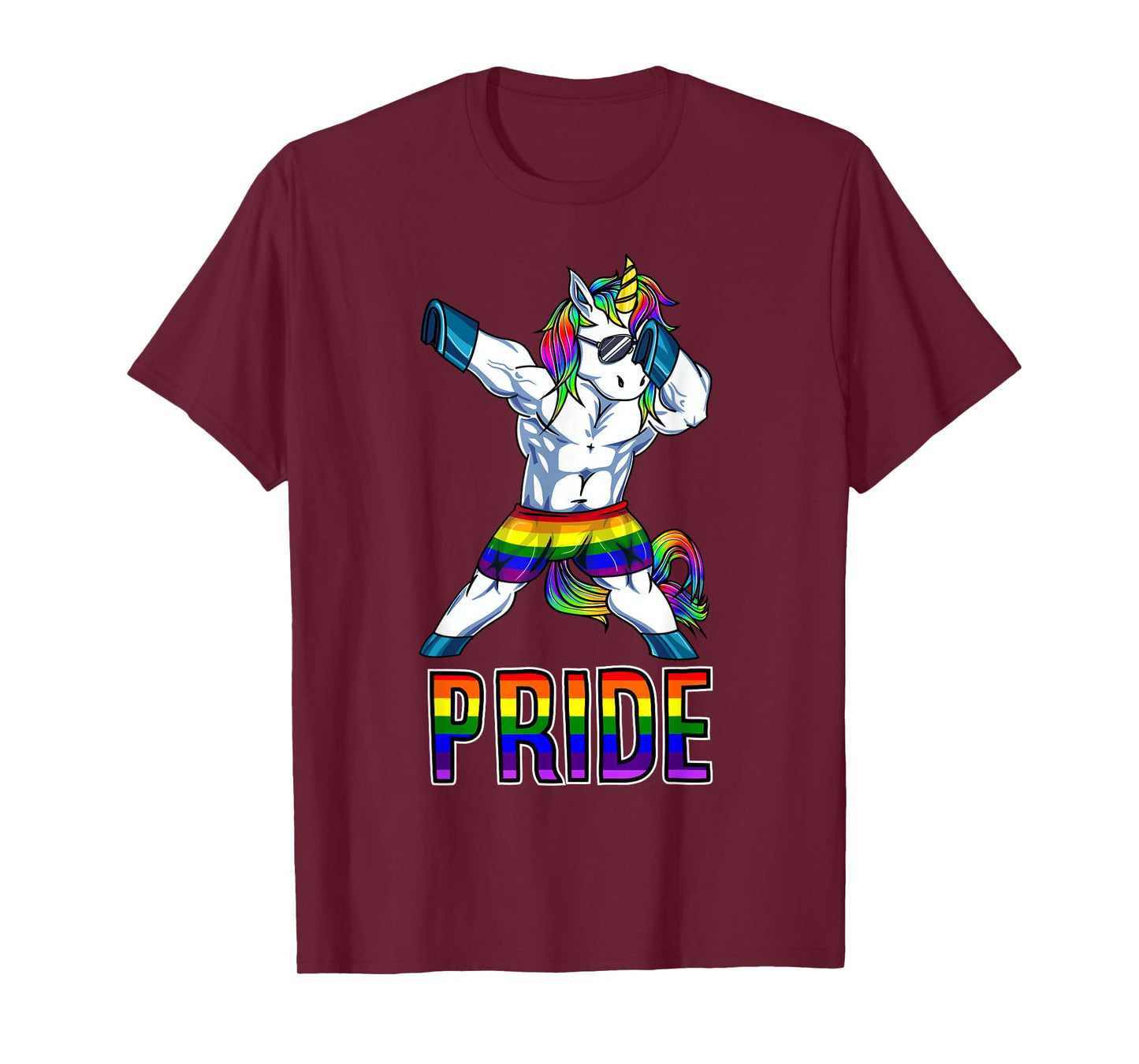 Pride LGBT Bodybuilding Unicorn Muscle Lesbian Gay Gift T-Shirt