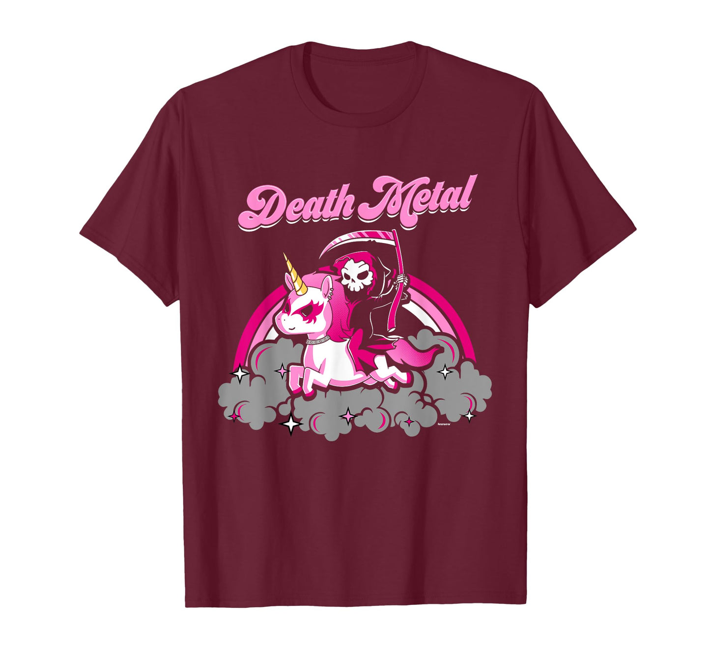 Unicorn Death Metal Rocker Go To Hell Shirt Pink T-Shirt