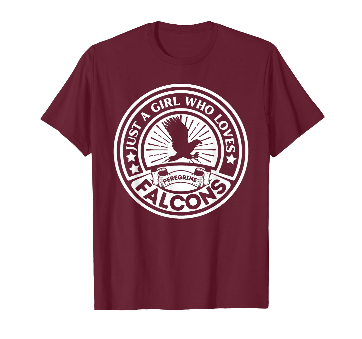 Just A Girl Who Loves Peregrine Falcons Birds Kids Falcon T-Shirt