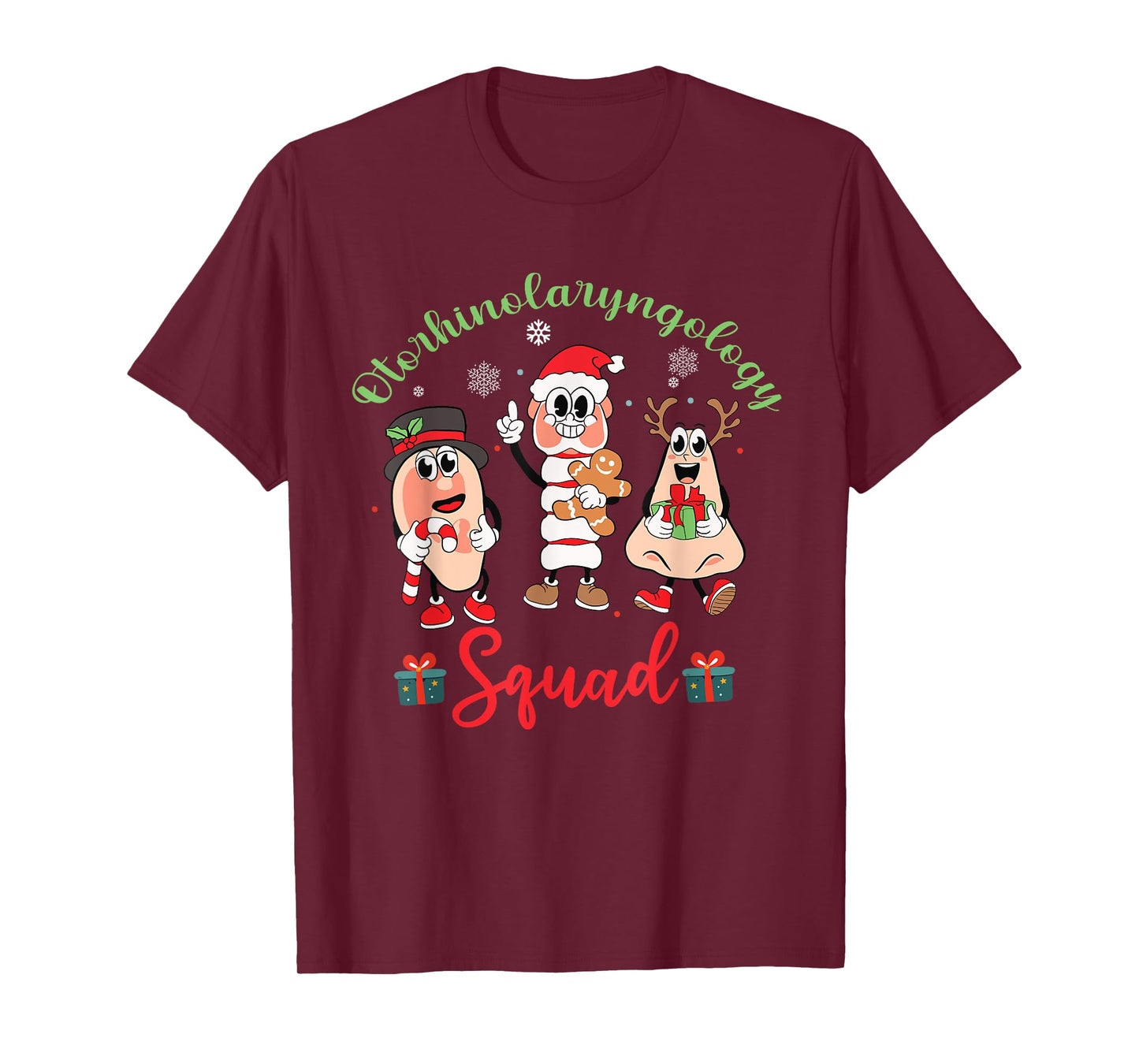 Otolaryngologist Squad ENT Nurse Christmas Xmas Holiday T-Shirt