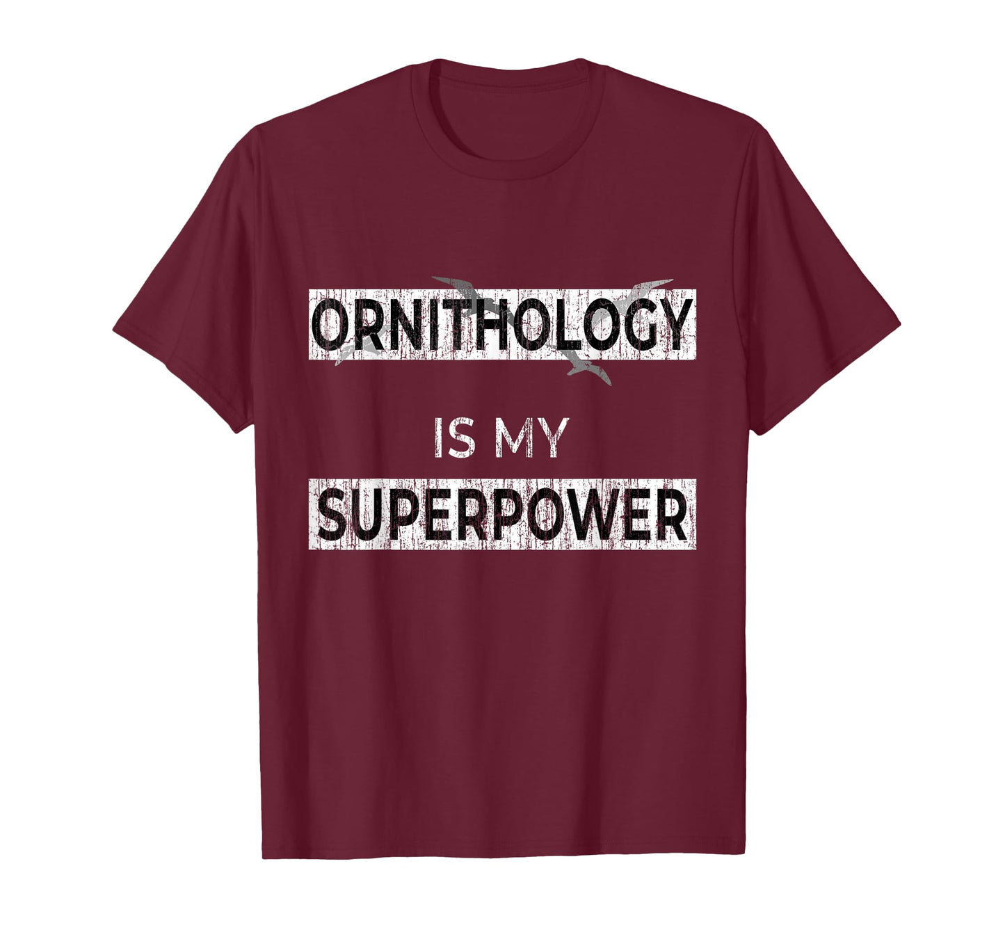 Ornithology Gift Shirt Funny Bird Watching Shirt Distressed T-Shirt