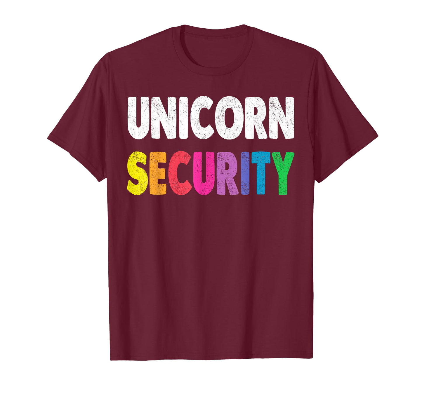 Halloween Dad Mom Daughter Adult Costume Unicorn Security T-Shirt