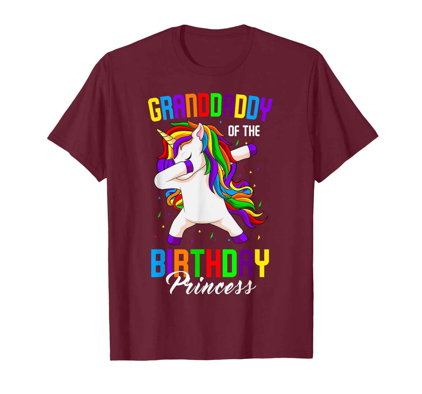 Granddaddy of the Birthday Princess Unicorn Dabbing Party T-Shirt