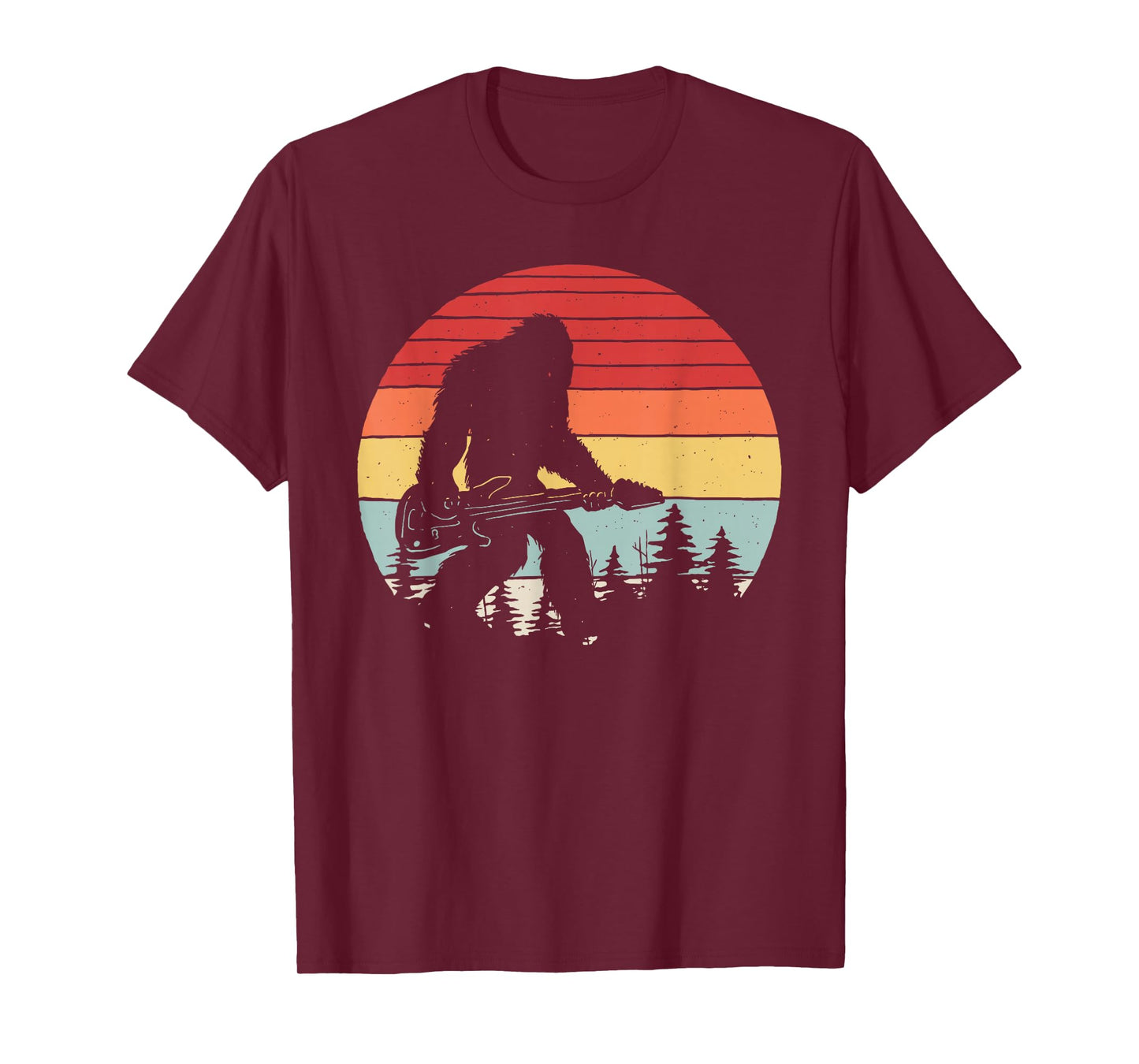 Vintage Retro Bigfoot Guitar T-Shirt