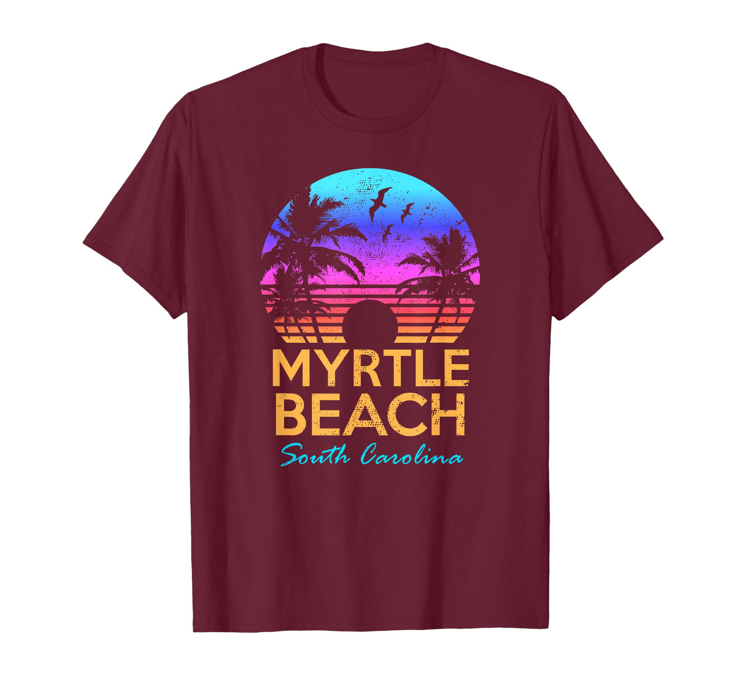 Myrtle Beach South Carolina Vacation Vintage Sunset Graphic T-Shirt